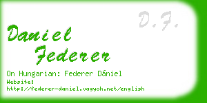 daniel federer business card