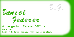 daniel federer business card